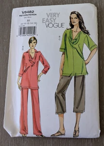 Túnica y pantalones pequeños Vogue #8482 talla 8 - 16 patrón sin cortar - Imagen 1 de 3