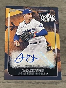 2025 Topps World Series Champs Black Auto Gavin Stone /10 Los Angeles Dodgers - Picture 1 of 11