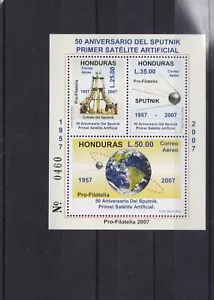 Honduras Sputnik satellite, Space mnh sheets 2007 - Picture 1 of 2