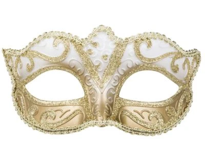 Gold Venice Felina Eye Mask Venetian Masquerade Ball Fancy Dress - Image 1 of 2