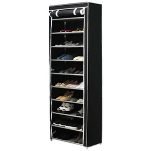 10-Tier Shoe Rack w/ Dustproof Cover - Closet Shoe Storage Cabinet Organizer - Picture 1 of 8