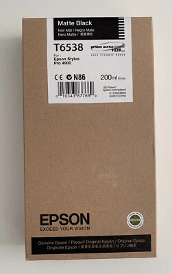 original epson T6538 matt schwarz epson stylus pro 4900 C13T653800 OVP - Bild 1 von 3