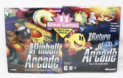 Microsoft Pinball Arcade + Return of Arcade Bundle - PC - Big Box - New Sealed+ - Image 1 of 4