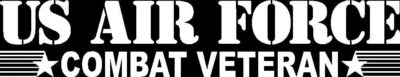 Calcomanía adhesiva de vinilo para ventana de camión automóvil de la Fuerza Aérea de los Estados Unidos veterano de combate vendedor de los Estados Unidos USAF Foto 1 de 4
