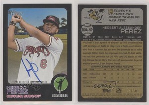 2022 Heritage Minor League Edition Real One Black Border /50 Hedbert Perez Auto