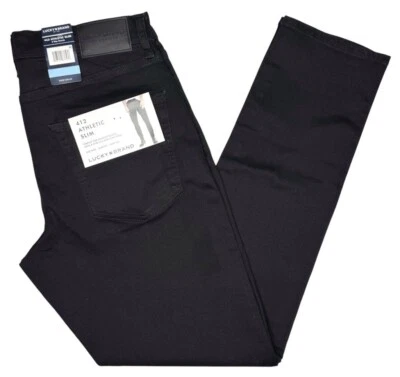 Lucky Brand #11707 NEW Men's Black 412 Athletic Slim Stretch Jeans MSRP $99 - Image 1 of 3