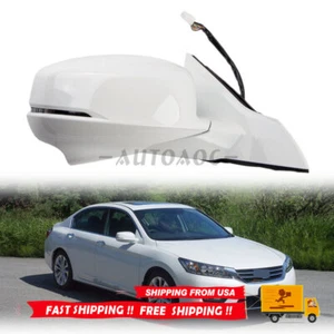 Right Side View Mirror Power Heated Camera For Honda Accord Sedan 13-2015 White - Picture 1 of 15