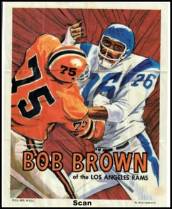 Vintage 1970 Topps NFL Football Mini Poster #24 of 24 Bob Brown 8X10 #E352 - Picture 1 of 2