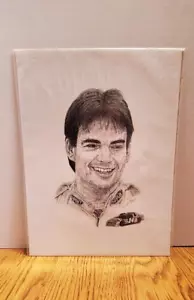 1995 Nascar Jeff Gordon Dupont Chevy Drawing By Frank Nareau - Picture 1 of 3