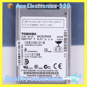TOSHIBA 250 GB HDD 1.8" 8 MB 5400RPM MK2529GSG micro-SATA Hard Disk - Picture 1 of 2