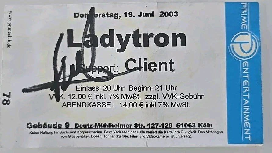 Depeche Mode Andy Fletcher Original Autograph Signed Autogramm Signiert  Ticket - Bild 1 von 1