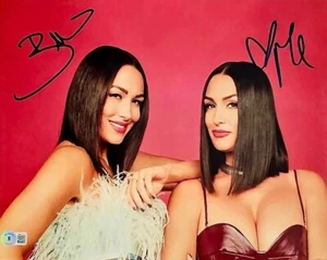 Nikki & Brie The Bella Twins Signed WWE 11x14 Photo BAS COA HOT Picture Auto - Picture 1 of 4