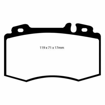 EBC Redstuff Ceramic Brake Pad Set Front for Mercedes-Benz S350 / E350 / CLK500 - Image 1 of 3