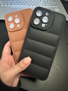 Puffer Soft Quilted Phone Case for iPhone 14 Pro Max - Teal - Zdjęcie 1 z 2