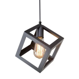 NEW IN BOX 9.8" Modern Industrial Black Frame Mini-Pendant Ceiling Light - Picture 1 of 4
