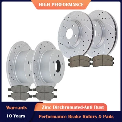 Disco de freno delantero trasero Fit Malibu Cobalt G5 G6 Saturn Aura y rotores y pastillas Foto 1 de 4