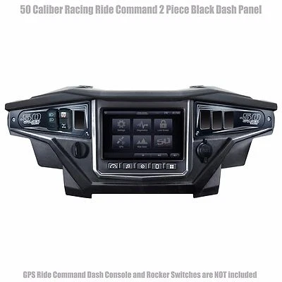 2pc Billet Ride Command 6 Switch Dash Panel Bezel Polaris RZR XP1000 Turbo Black - Image 1 of 4