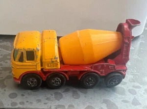 Matchbox 8 Wheel #21 Lesney ENGLAND FODEN CEMENT TRUCK VTG orange/red work Car - Picture 1 of 8
