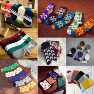 Para hombres Color Diseño Calcetines Traje Inteligente Trabajo Golf Informal Mezcla de Algodón Adultos 7-12 - Imagen 1 de 39