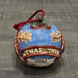 Vintage Fitz & Floyd handbemalter Keramik Weihnachtsschmuck Twas The Night  - Bild 1 von 6