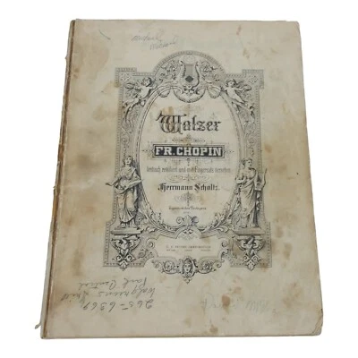 Antique C.F. Peters Walzer von Fr Chopin Sheet Music Booklet German c1900 - Image 1 of 4