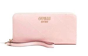 GUESS VIKKY Large Zip Around Rosa, Damen-Geldbörse Portemonnaie Wallet - Bild 1 von 4
