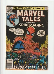Marvel Tales #91 Staring Spider-Man "Spidey Cops Out!" 35c 1978 02476 (tares) - Picture 1 of 2