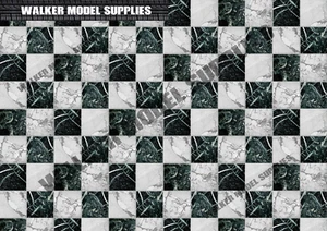 1:18 scale (3xA4) Garage marble tile floor - Peel and Apply decal /model car 12 - Bild 1 von 1