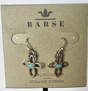 Barse  Genuine  Turquoise & Sterling Silver Earrings MSRP $68 - Picture 1 of 1