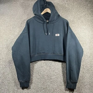 Dickies Hoodie Womens Medium Boxy Cropped  Workwear Sweatshirt, Dark Grey - Picture 1 of 10