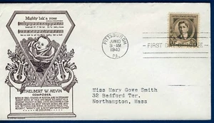 US 1940 Ethelbert Nevin (883) . First Day Cover . Anderson Cachet - Picture 1 of 1
