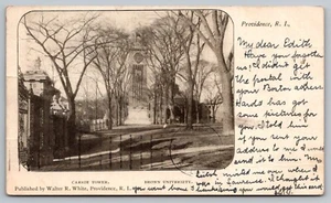 Postcard: Carrie Tower, Brown University, Providence RI, Undivided Back, 1905 - Picture 1 of 2
