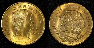 México ESTADOS UNIDOS MEXICANOS 1960 5 Centavos UNC ROJO KM# 426 (27 403) Foto 1 de 3
