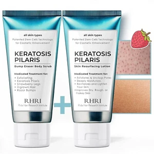 KP Bump Eraser Scrub and Lotion Set Strawberry Legs & Keratosis Pilaris Care - Picture 1 of 6