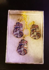 Vergoldete Feder Design Set - 24" Schlangenkette - Karabinerverschluss - Bild 1 von 3