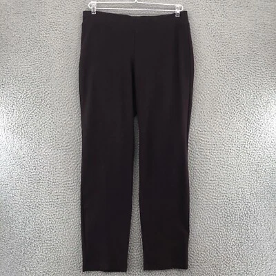 Pantalones Eileen Fisher para mujer pequeños marrón lavables elásticos crepé ajustados al tobillo Foto 1 de 4