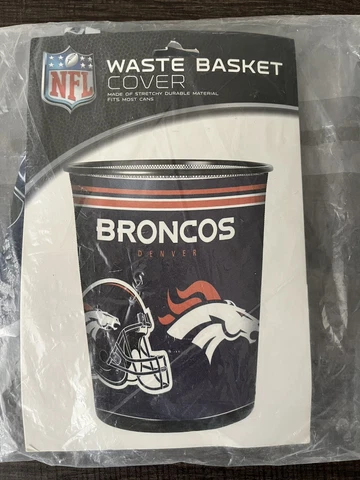NFL Waste Basket Cover Water Cooler, Cooler Denver Broncos Stretch Material Cover