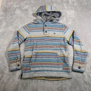 Vissla Kids Striped Hooded Pullover Sweater Casual Cozy Beach Surf Skate Medium - Picture 1 of 7