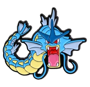 Gyarados 1 1/2 Inch Blue Yellow Pokemon Enamel Pins Pin Brooch - Picture 1 of 5