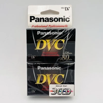 Panasonic Profesional Mini DV SP80-Min LP120 MIN Cinta DVC Lote de 2 Foto 1 de 2