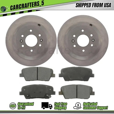 Disc Brake Rotors Brake Pads Set Rear for 2009-2011 Kia Borrego 3.8L - Image 1 of 4