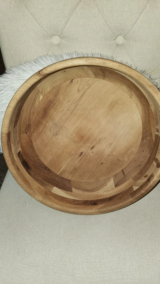 Snow River 13" Hecho a Mano en EE. UU. Cuenco de Madera Lavable y Apto para Alimentos Foto 1 de 4