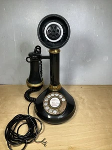 Telefono Vintage TeleConcepts Speak Easy Quadrante Nero Stile Candeliere - Foto 1 di 13