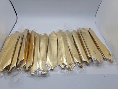 Lot 19 Large Gold Metallic Ribbon Pull String Bows For Gift Baskets 8" Crafts - Image 1 of 4