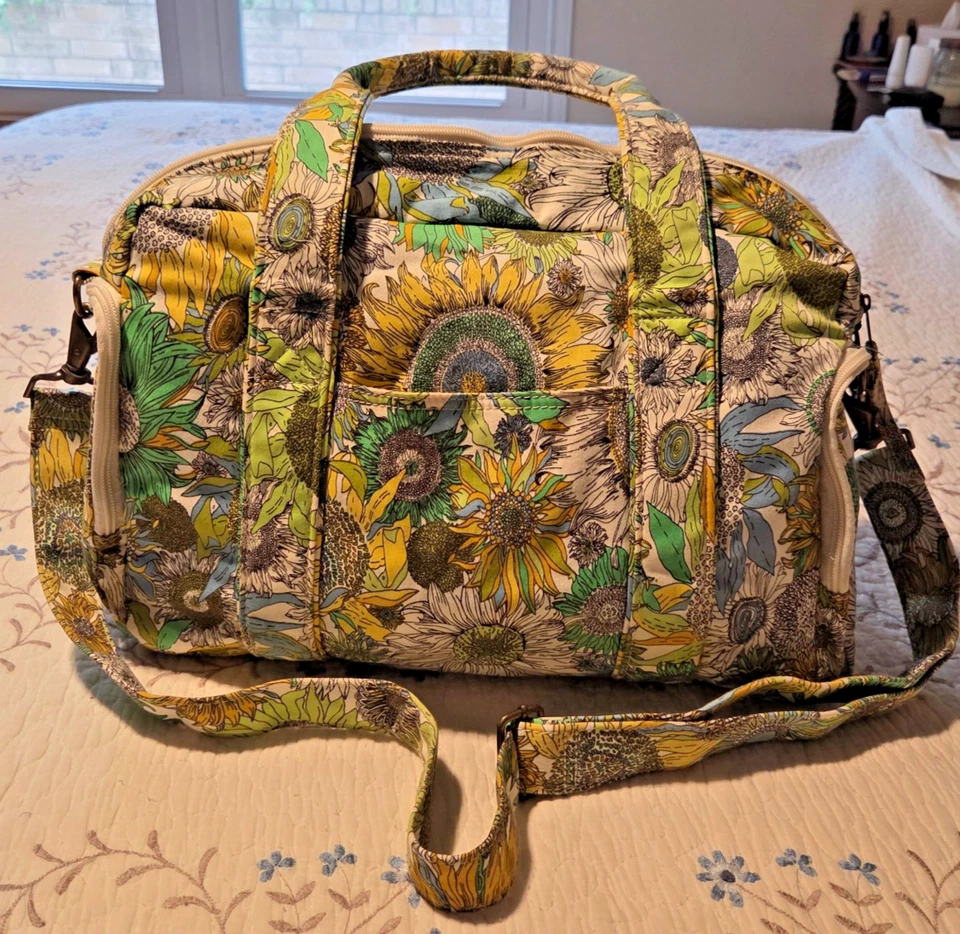 Vintage Liberty of London Susanna Sunflower Satchel Weekender Duffel Bag 17x12x5 - Image 1 of 4