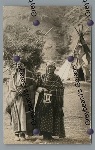 RPPC Nez Perce? Native American Indians ID WA Frank Palmer Real Photo Postcard - Afbeelding 1 van 2