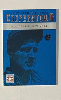 2015 Panini Gravado em Cooperstown Lou Gehrig Gem Safira 10/10 New York Yankees - Imagem 1 de 2