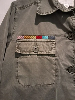 全新 Caslon Nordstrom 女式长袖实用夹克 尺寸 M 橄榄绿色 — 第 1/4 张图片