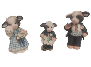 Mary’s Moo Moos WEDDING PARTY Cow Figurine Lot - Milk Maid Of Honor, Best Bull + - Picture 1 of 6