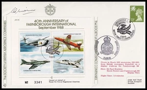 WWII Spitfire Fighter Ace GEORGE 'GRUMPY' UNWIN DSO DFM* Signed RAF Cover - Imagen 1 de 5